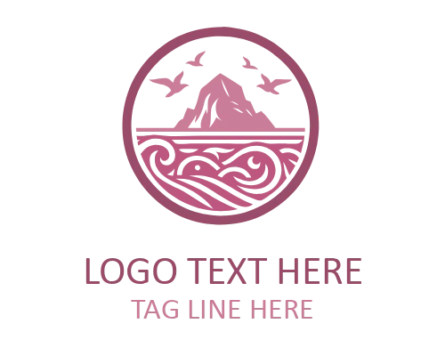 Retro Beach Emblem Logo for Vintage Coastal Identity