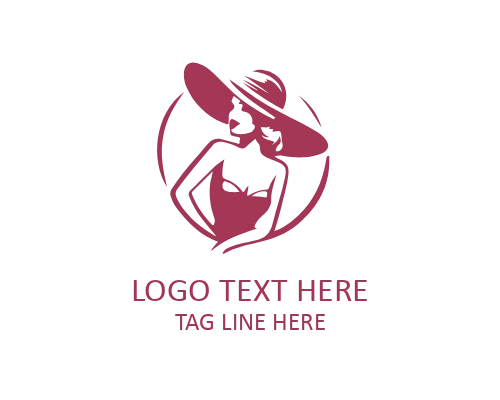 Retro Lady Art Deco Logo