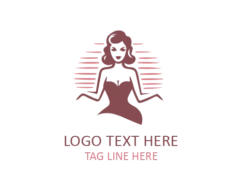 Retro Lady Classic Icon Logo