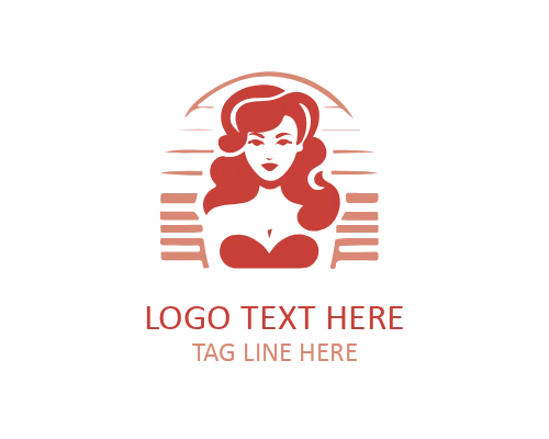 Retro Lady Glamour Logo