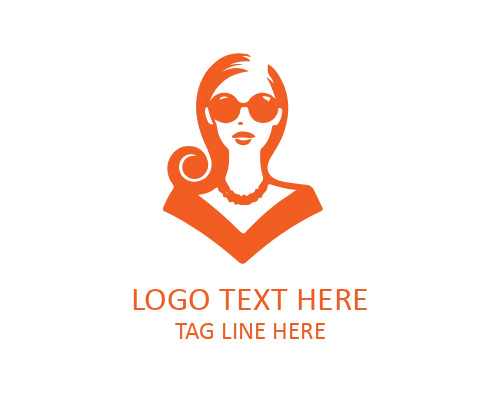 Retro Lady Shadow Logo