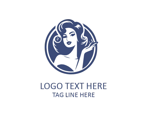 Retro Lady Sunglasses Logo