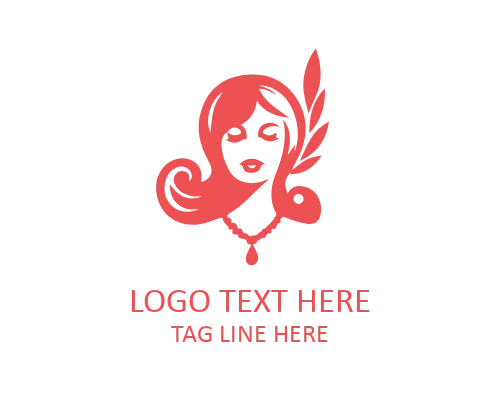 Retro Lady Wave Hair Logo