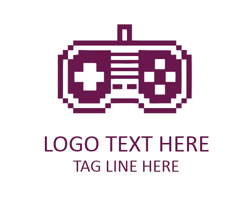 Retro Pixel Gaming Controller Logo