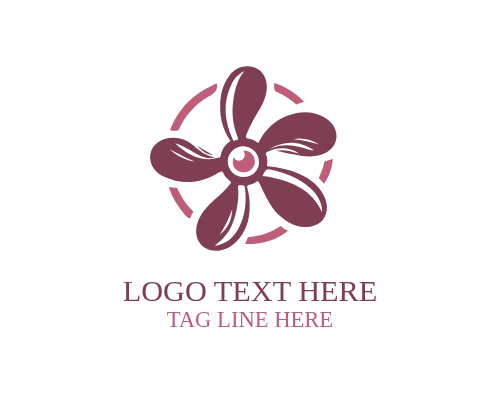 Retro Propeller Airplane Logo