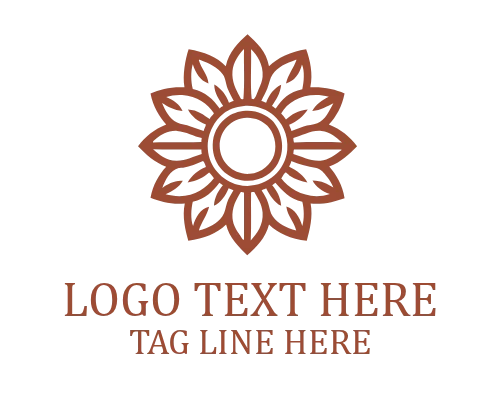 Retro Sunflower Logo