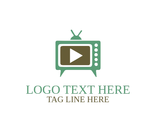 Retro Television Screen Logo