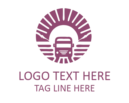 Retro Tour Transport Bus Logo
