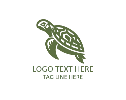 Retro Turtle Badge Logo