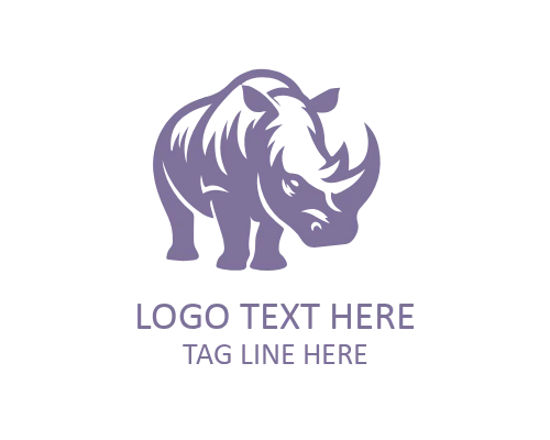 Rhino Head Mascot Logo