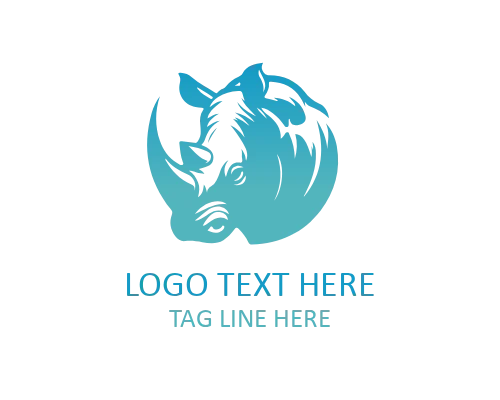 Rhino Mascot Animal Logo
