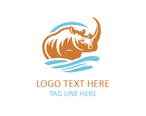 Rhino Outline Vector Logo