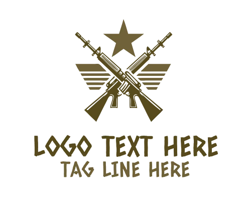 Rifle Emblem Logo