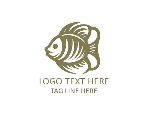  Ripple Motion Tropical Fish Flat Logo