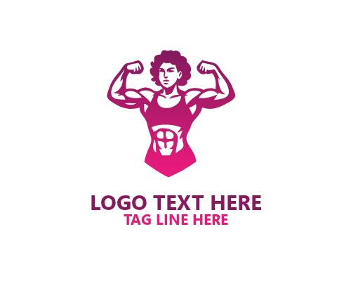 Rise Strong Woman Gym Logo
