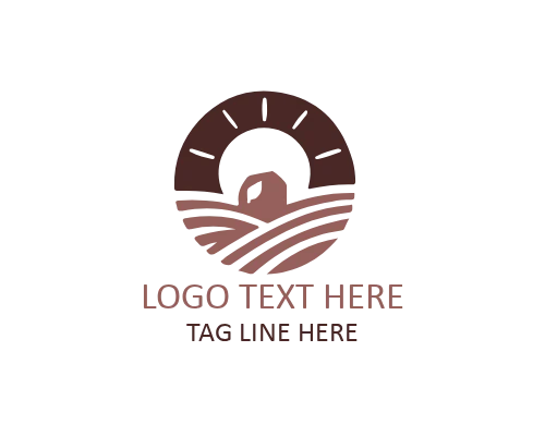 River Pebble Flat Stone Logo for Natural and Outdoor Brands