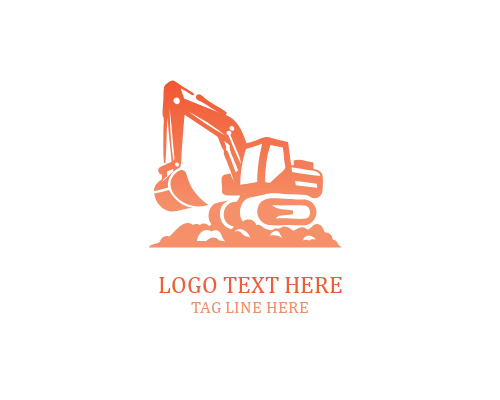 Roadwork Excavator Logo