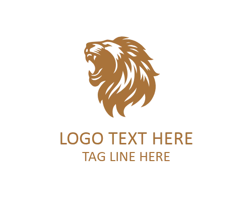 Roaring Lion Mascot Logo