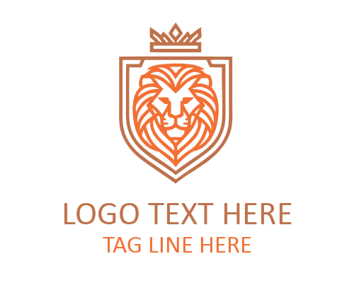  Roaring Lion Monoline Emblem Logo