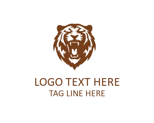 Roaring Lion Outline Icon