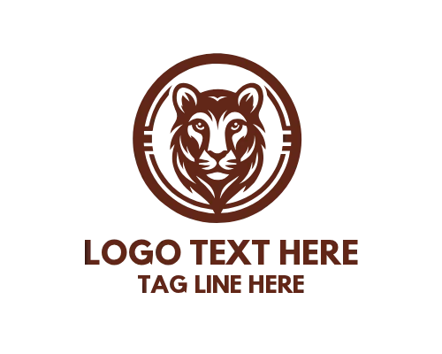 Roaring Lion Power Mascot Logo