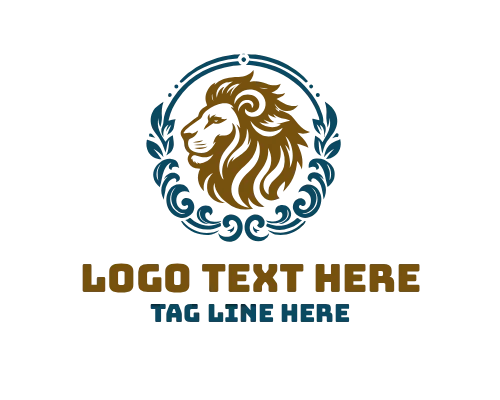 Roaring Lion Silhouette Bold Logo