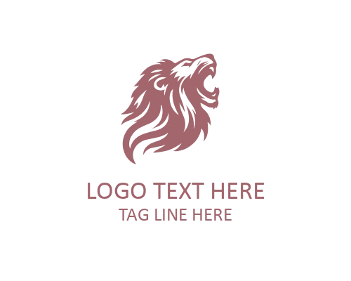 Roaring Lion Silhouette Logo