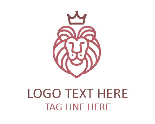 Roaring Monoline Lion Logo