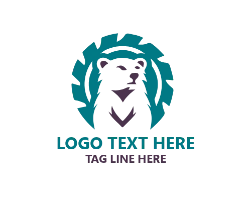 Roaring Polar Bear Logo for Bold and Strong Brands