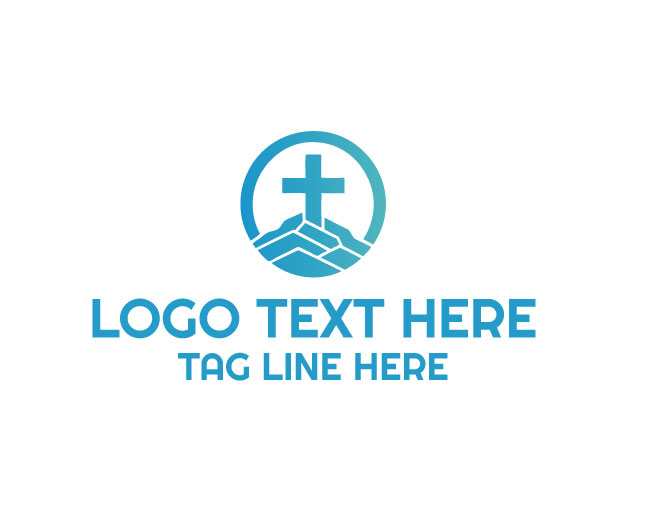 Rock Church Faith Design Logo