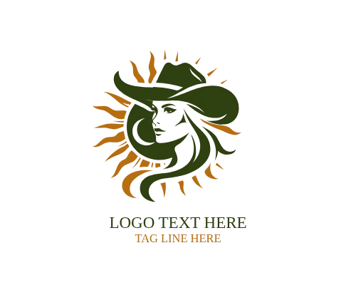 Rodeo Queen Cowgirl Logo