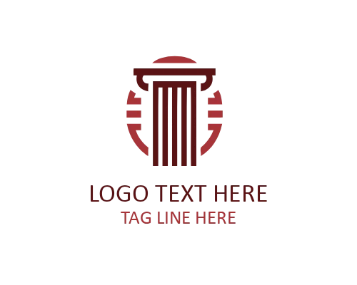 Roman Column Logo for Architectural Heritage and Historical Branding