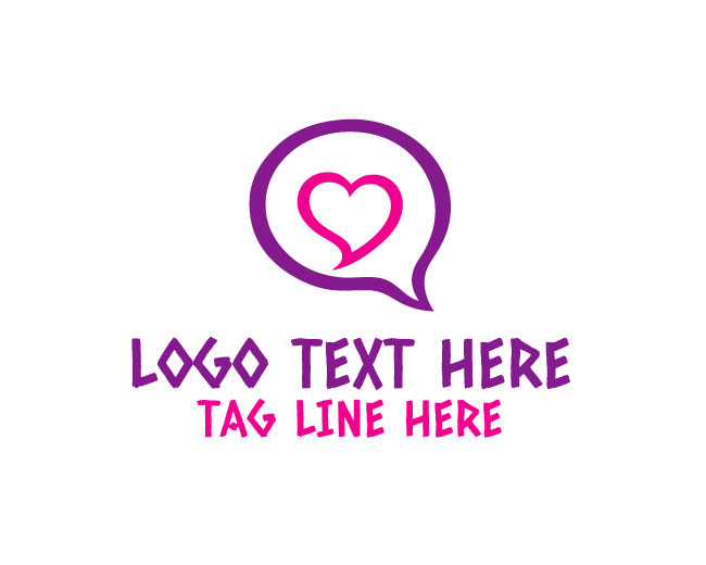 Romantic Chat Love Logo