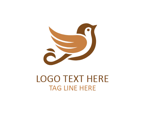 Romantic Love Bird Emblem Logo