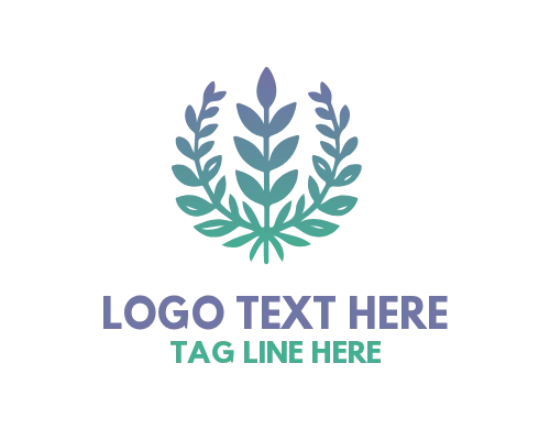 Romantic Rose Floral Wreath Logo