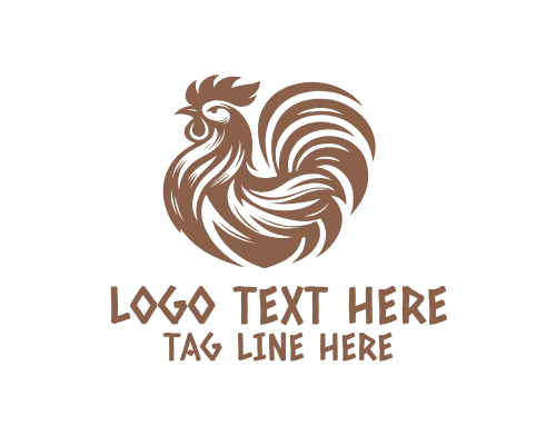 Rooster Silhouette Logo