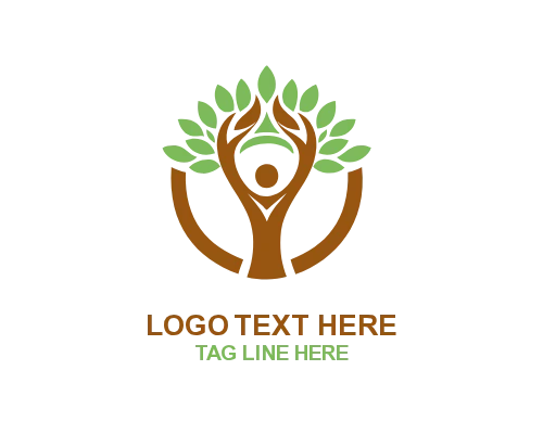 Rootedself Human Tree Logo