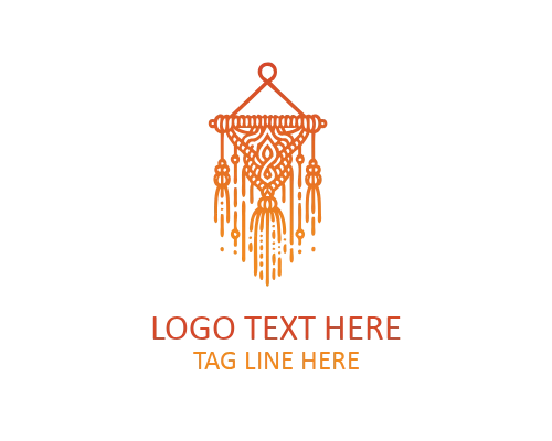 Rope Flame Macramé Logo