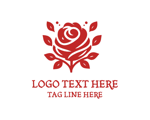 Rose Bloom Flower Logo
