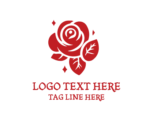 Rose Bouquet Flower Logo