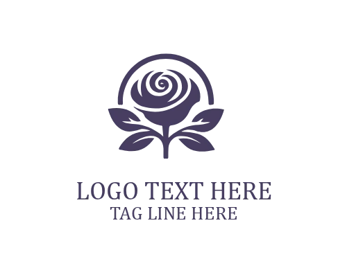 Rose Bud Flower Logo
