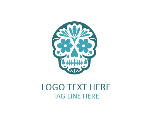 Rose Crown Sugar Skull Logo