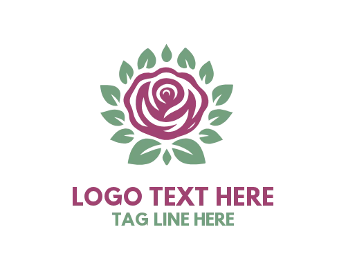 Rose Floral Art Logo