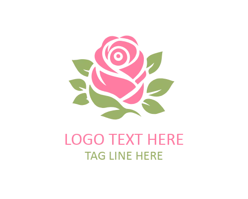 Rose Floral Badge Logo