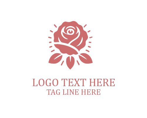 Rose Garden Flower Logo