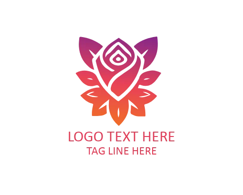 Rose Heart Symbol Logo