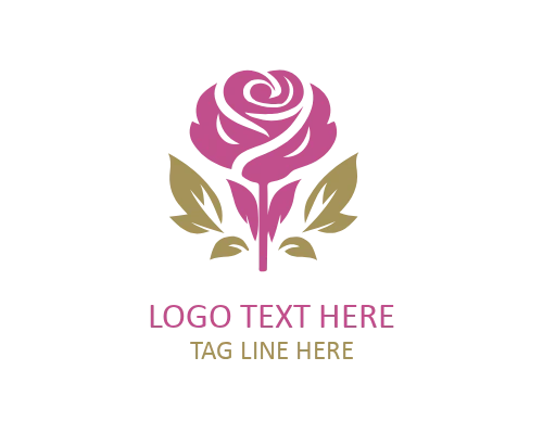 Rose Hexagon Frame Logo