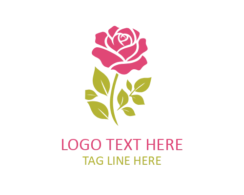Rose Lady Circle Badge Logo