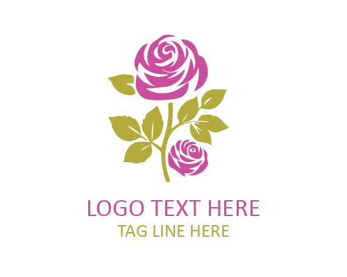 Rose Lady Face Artistic Logo