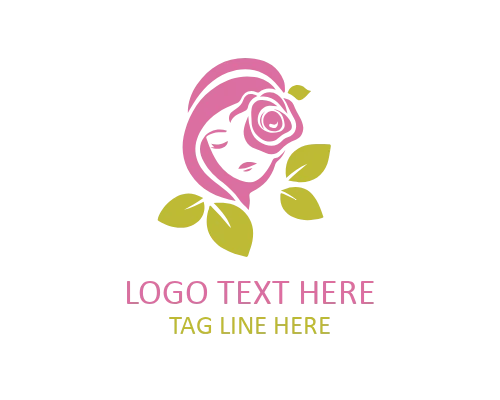 Rose Lady Profile Logo
